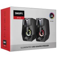 SNOPY SN-X22 STYLE 2.0 Multimedia Led Işıklı 3W*2 Siyah USB Gaming Speaker Hoparlör